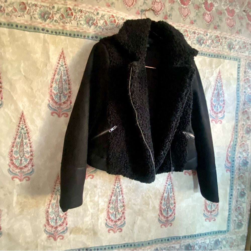 Greylin Black Shearling Jacket